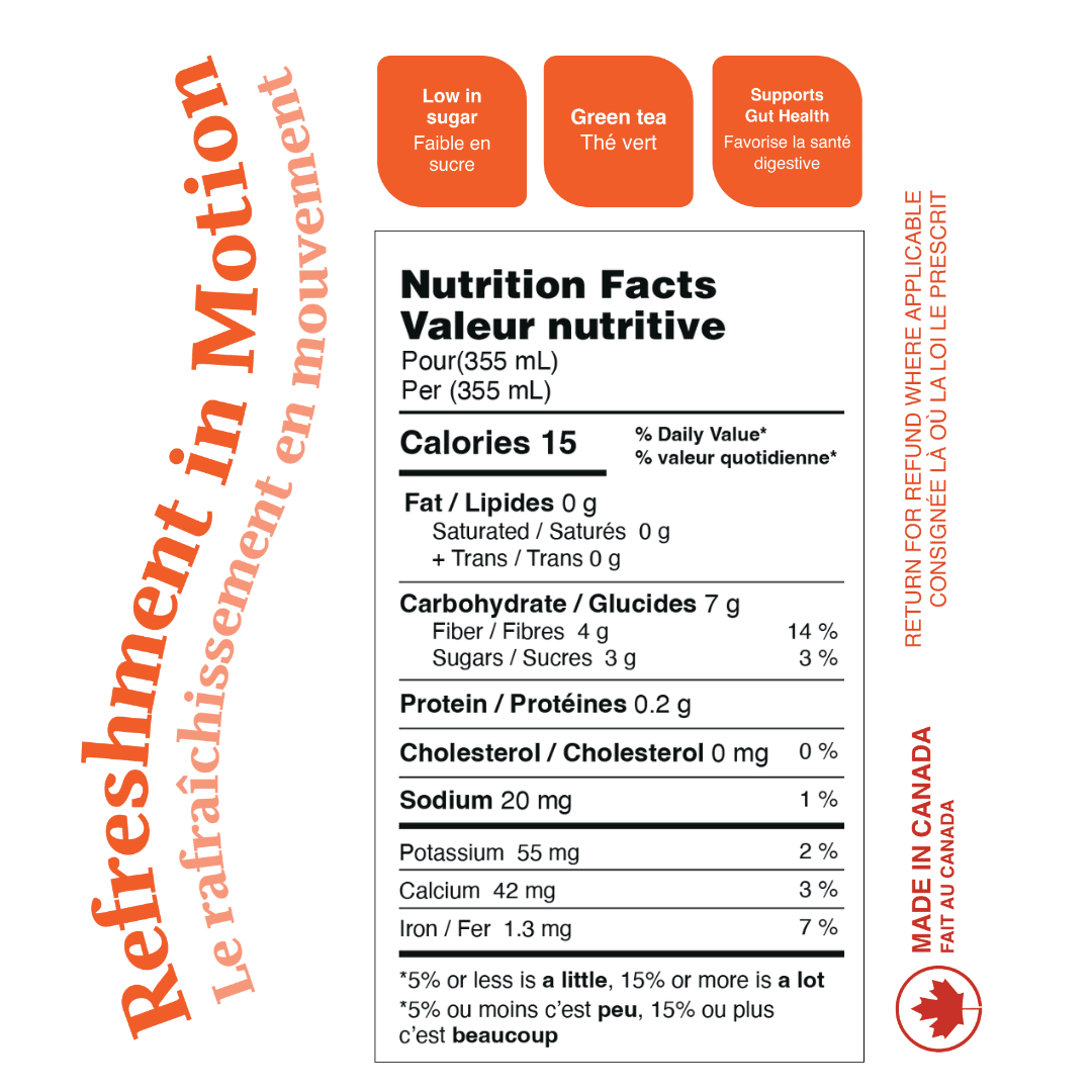 BreezTea Nutrition Facts Peach